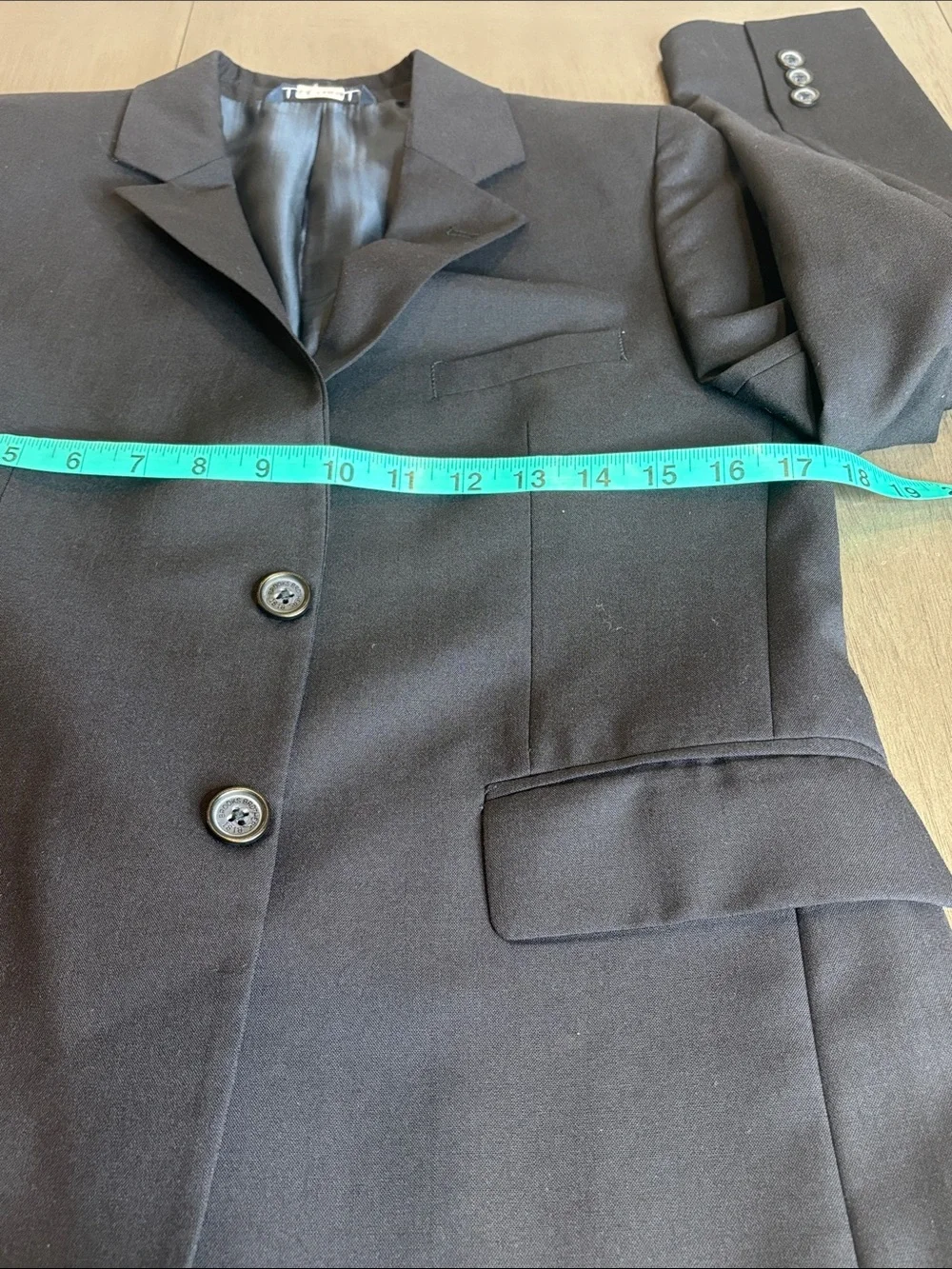 🖤 Brooks Brothers Boys Black Wool Suit Blazer Jacket 16 Lined 2 Button 🖤
